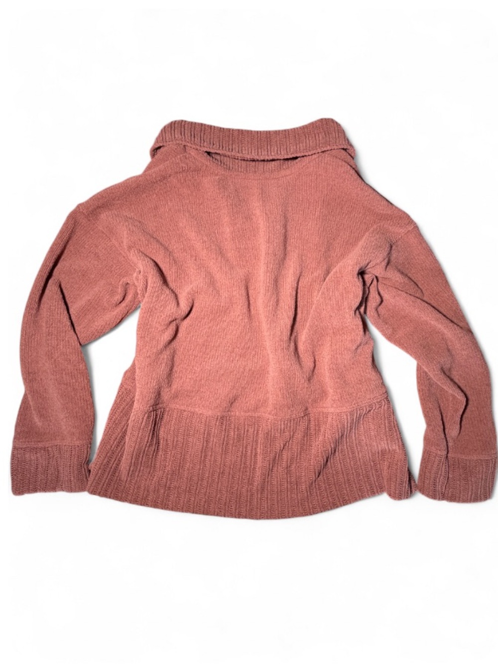 Free People Beach Grace Pullover Sweater Chutney Rust Collared Pocket NWOT S - Picture 5 of 6